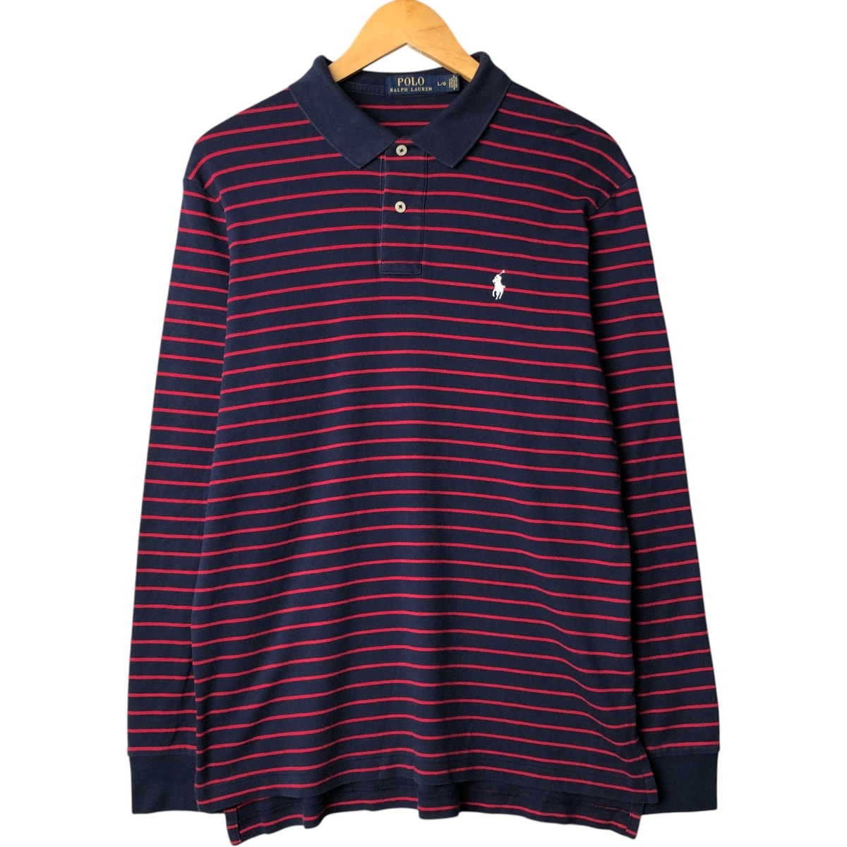 古着 ラルフローレン Ralph Lauren POLO RALPH LAUREN 長袖 ボーダー ポロシャツ メンズL相当/eaa581147