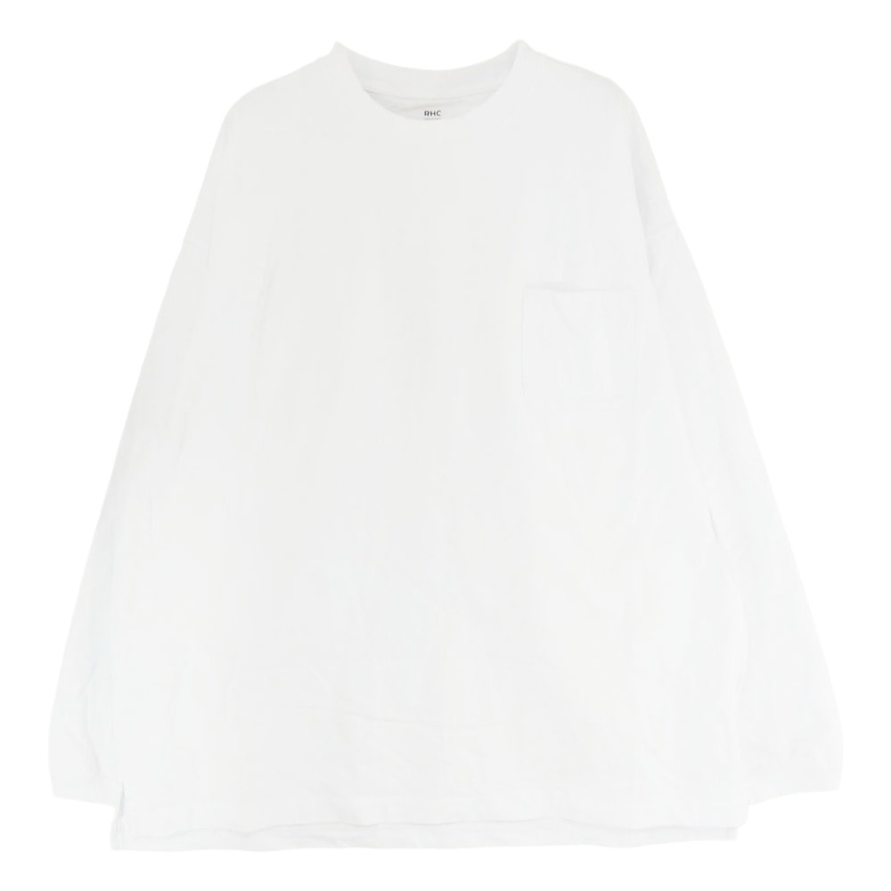 Ron Herman ロンハーマン Tシャツ 3120900164 RHC Wide Crew Neck Long Sleeve Tee ワイド クルーネック ロングスリーブ 長袖 Tシャツ ホワイト系 XL【中古】