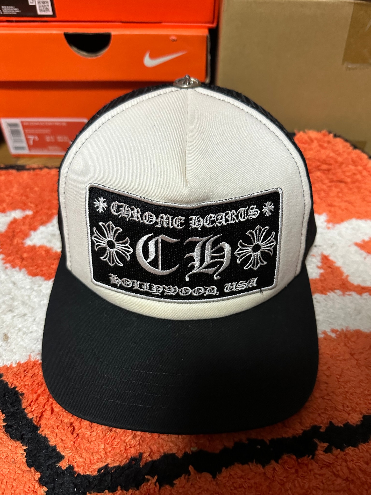 Chrome Hearts Trucker Cap CH "Black/White"