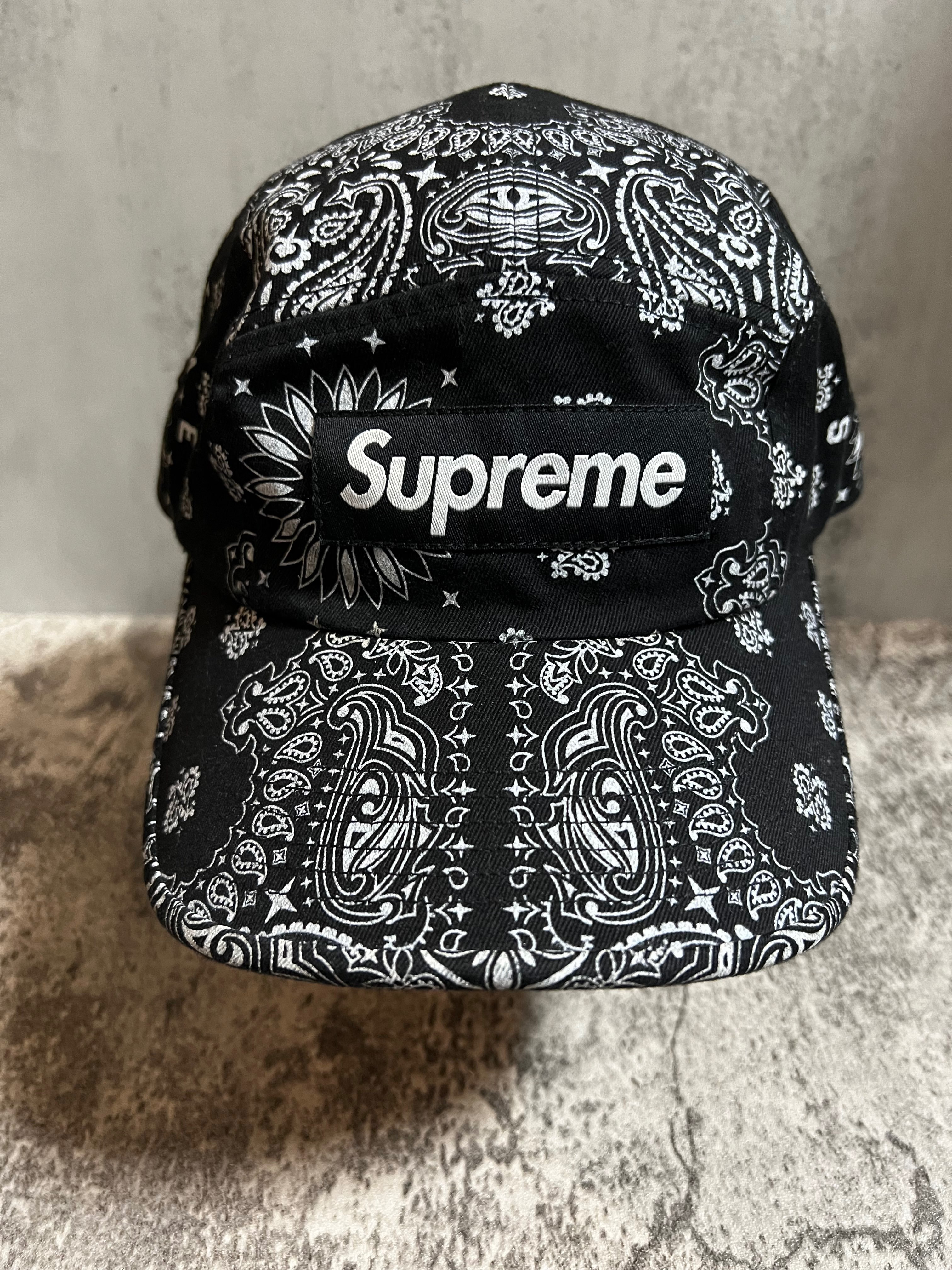 Supreme Bandana Camp Cap "Black"