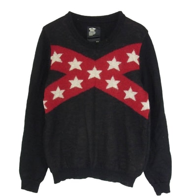 CHALLENGER チャレンジャー ニット 星柄 スター モヘア ニット セーター ブラック系 M【中古】