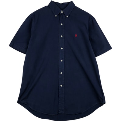 古着 ラルフローレン Ralph Lauren CLASSIC FIT クラシックフィット 半袖 ボタンダウンシャツ メンズL相当/eaa648012