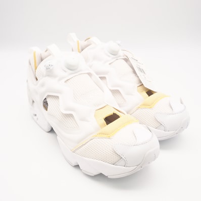 未使用 MAISON MARGIELA メゾンマルジェラ WZ708496 メゾン マルジェラ × リーボック インスタポンプ フューリー メモリー オブ フットウェアホワイト 12 30 GZ4205 スニーカー ホワイト イエロー ポリエステル レザー