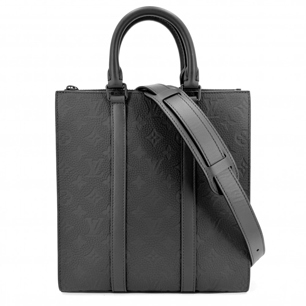 LOUIS VUITTON ルイヴィトン 2WAY ショルダーバッグ ハンドバッグ 肩掛け 斜め掛け トリヨンモノグラム サックプラクロス ビジネスバッグ M59960 トリヨンレザー ブラック 黒 マットブラック金具 メンズ 美品【中古品】