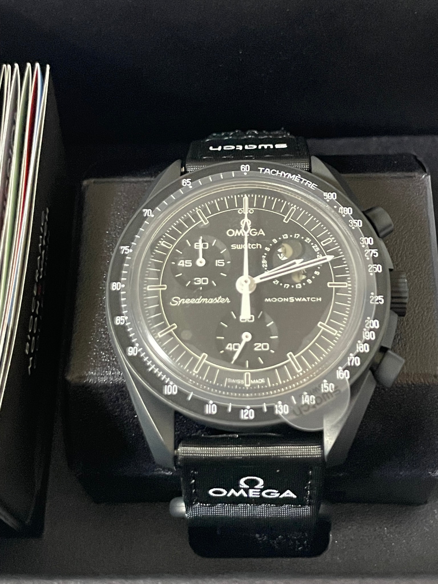 Snoopy x OMEGA x Swatch BIOCERAMIC MoonSwatch Mission To The Moonphase "Black" SO33B700