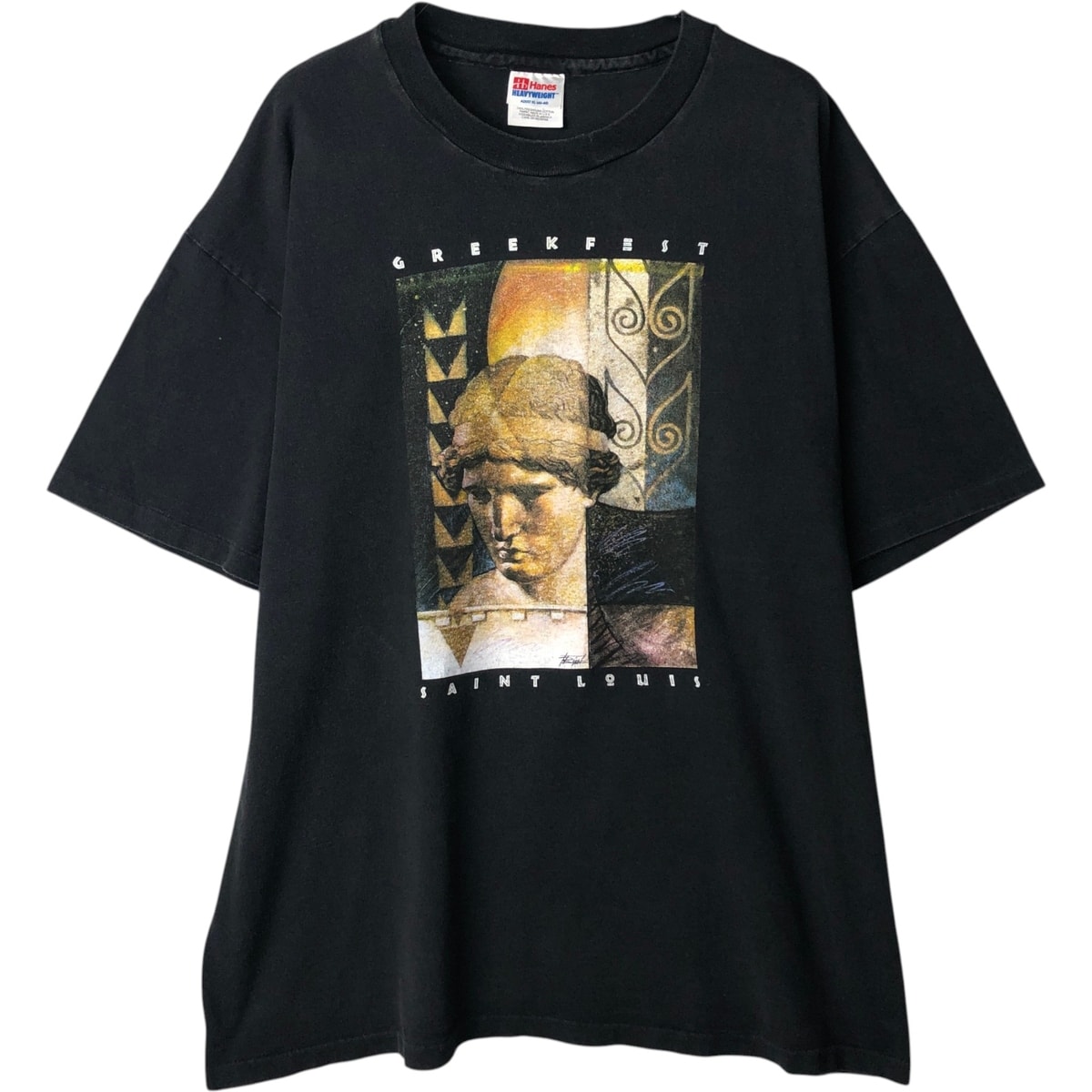 古着 90年代 ヘインズ Hanes HEAVYWEIGHT アートTシャツ メンズXL相当 ヴィンテージ/eaa649695