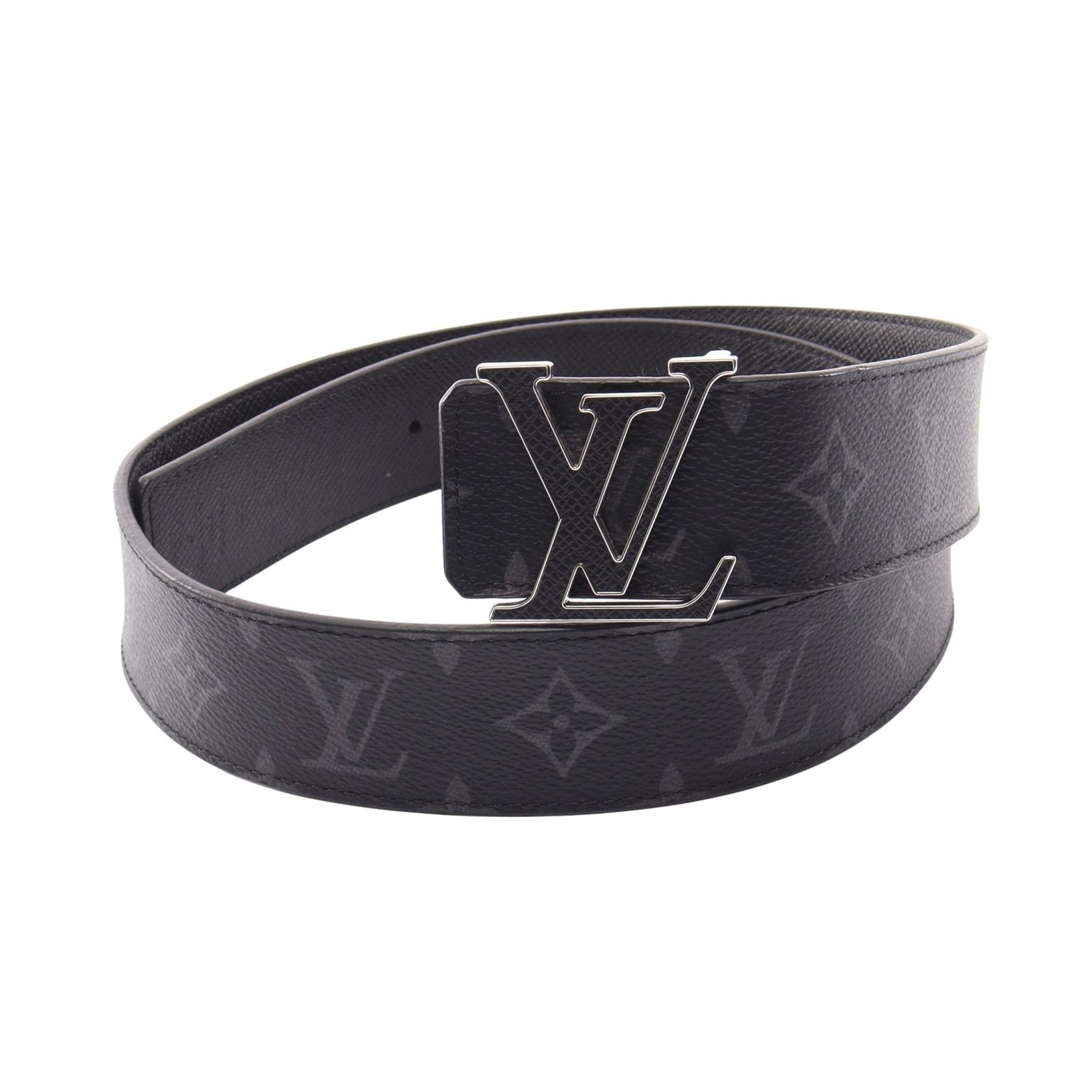 ルイ・ヴィトン LOUIS VUITTON LV イニシャル 40MM モノグラムエクリプス リバーシブル ベルト 衣料品 レザー PVC メンズ ブラック系 M0157 【中古】