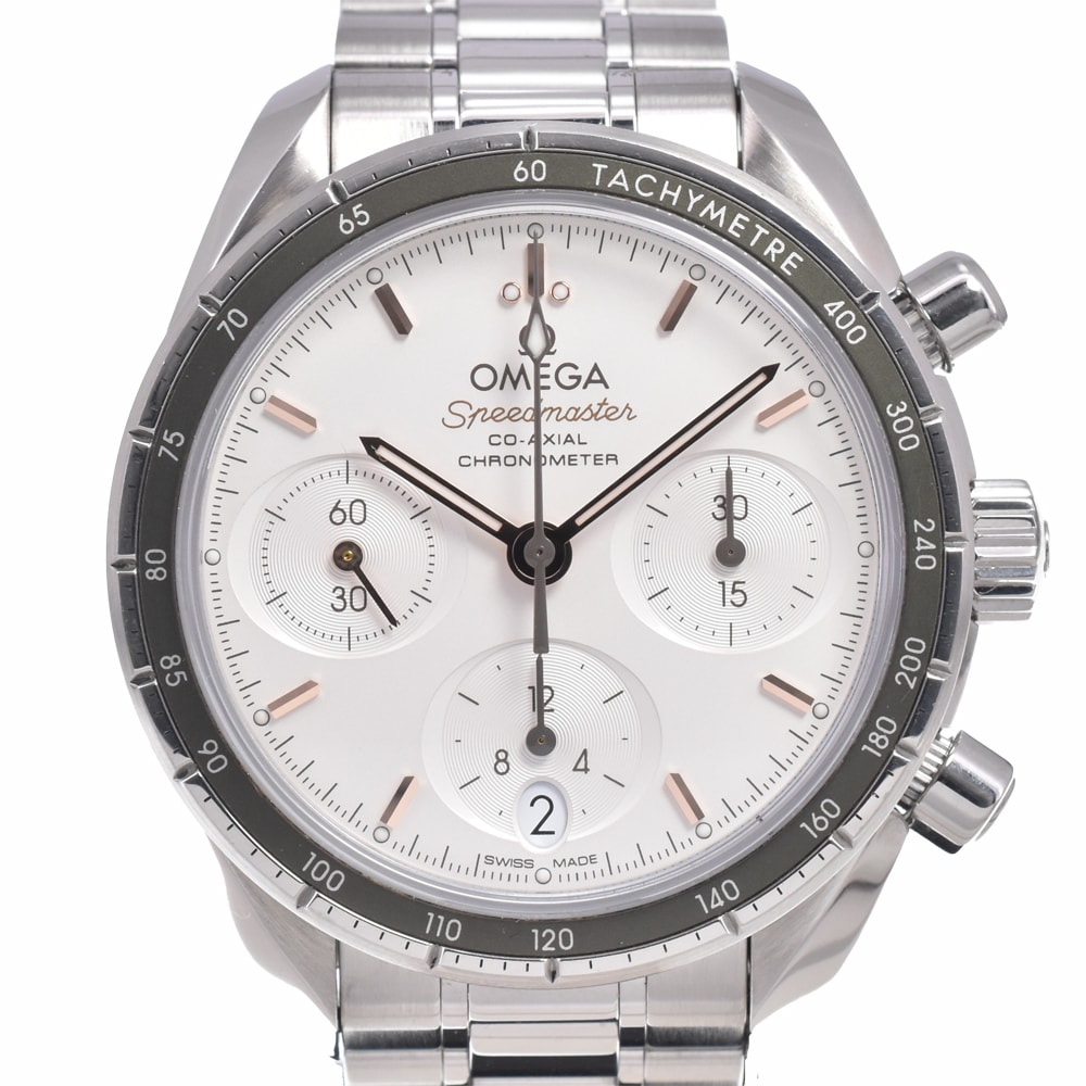 オメガ OMEGA 324.30.38.50.02.001 スピードマスター コーアクシャル シルバー 自動巻き メンズ 美品 保証書付き 腕時計 J#150539
