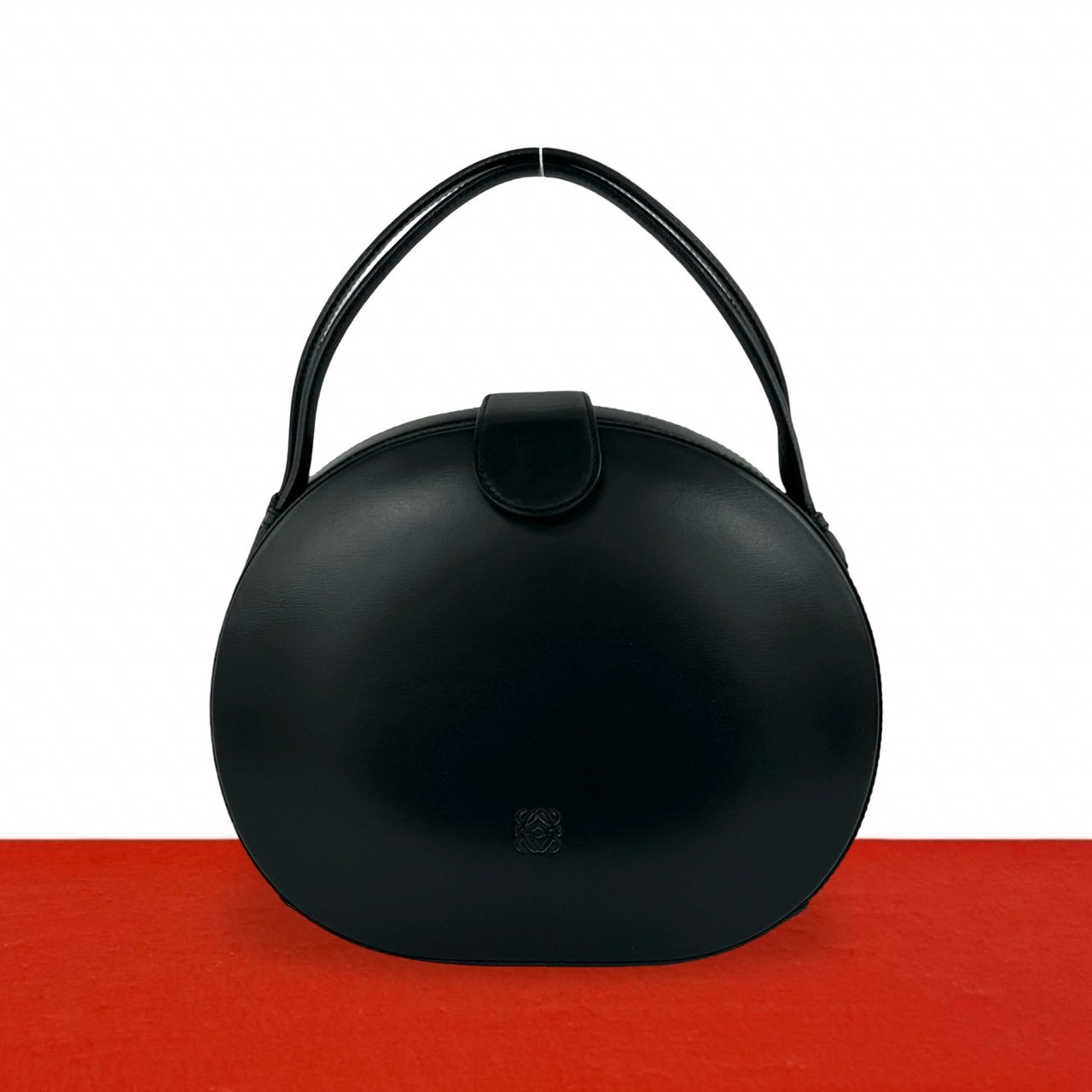 LOEWE ロエベ アナグラム レザー ハンドバッグ ブラック
 09729