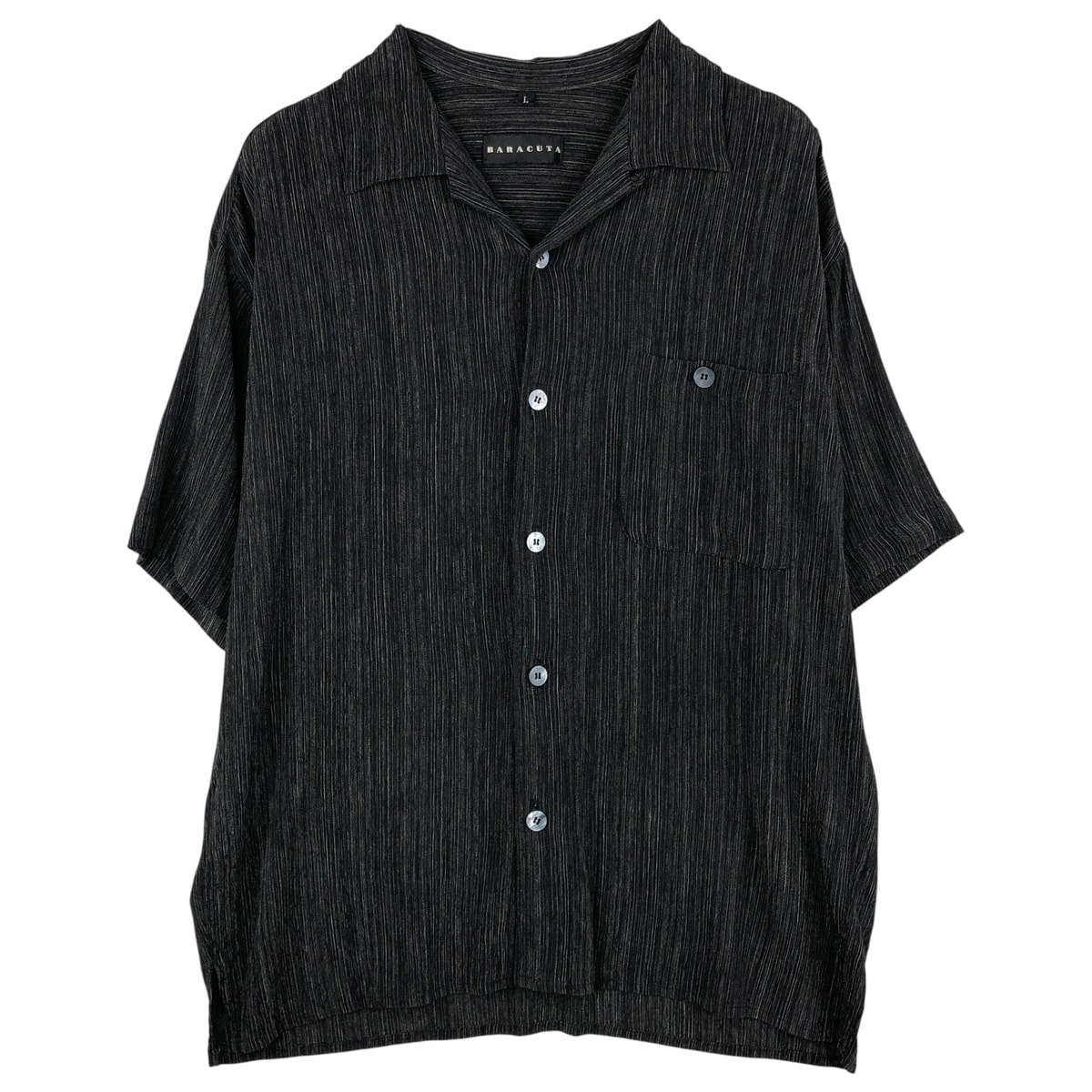 古着 バラクータ BARACUTA 総柄 半袖 オープンカラー レーヨンシャツ ボックスシャツ USA製 メンズL相当/eaa607605