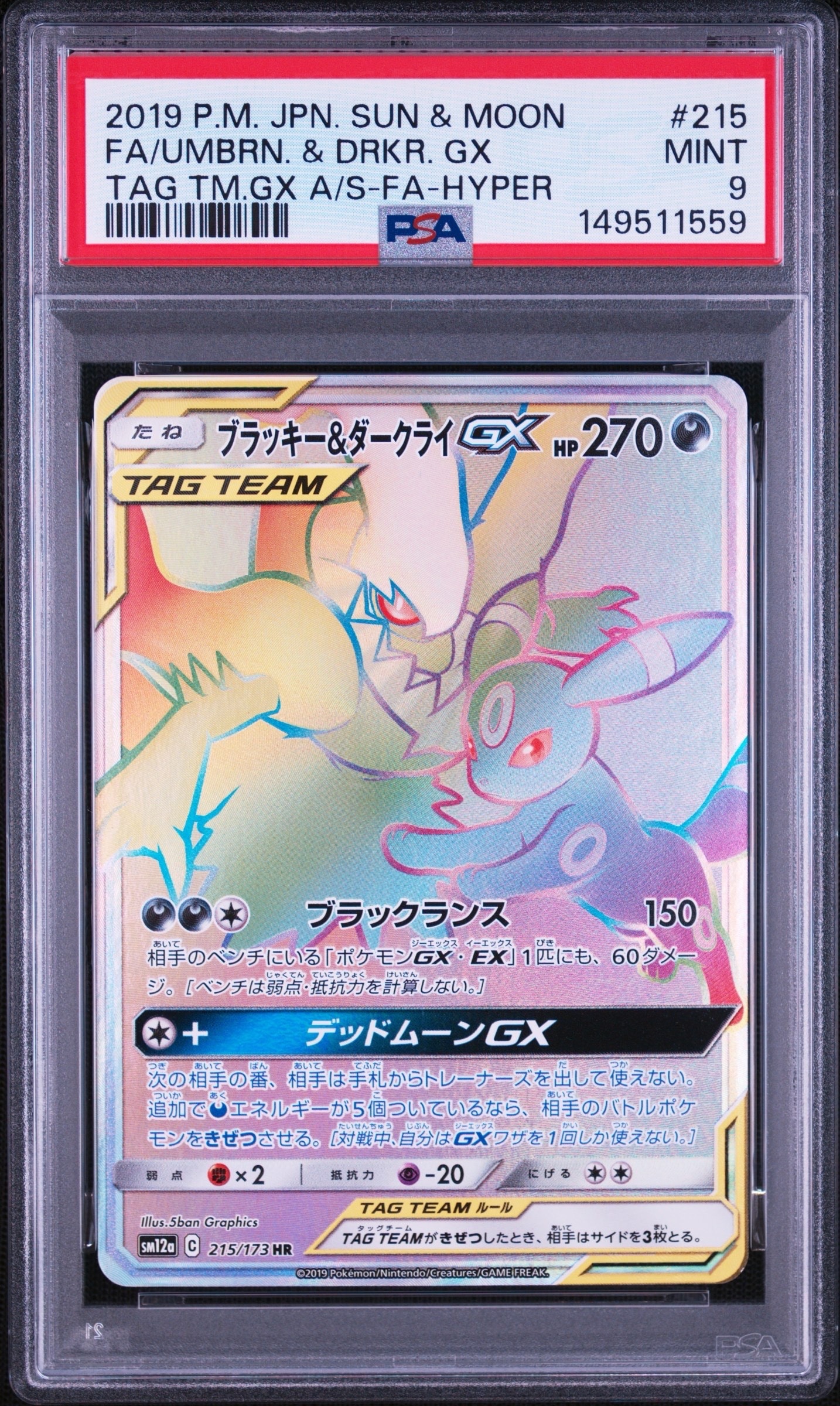 ブラッキー&ダークライGX HR[SM12a 215/173](ハイクラスパック「TAG
