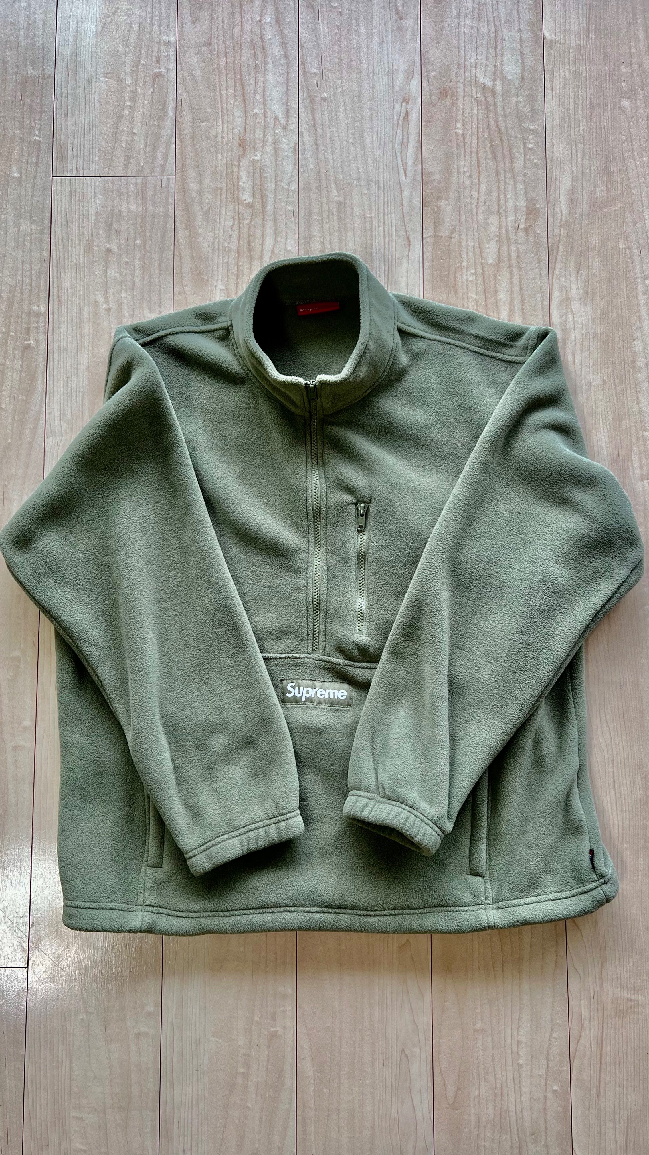 Supreme Polartec Half Zip Pullover "Light Olive"