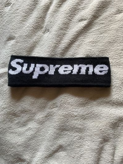 Supreme x New Era Big Logo Headband "Black"