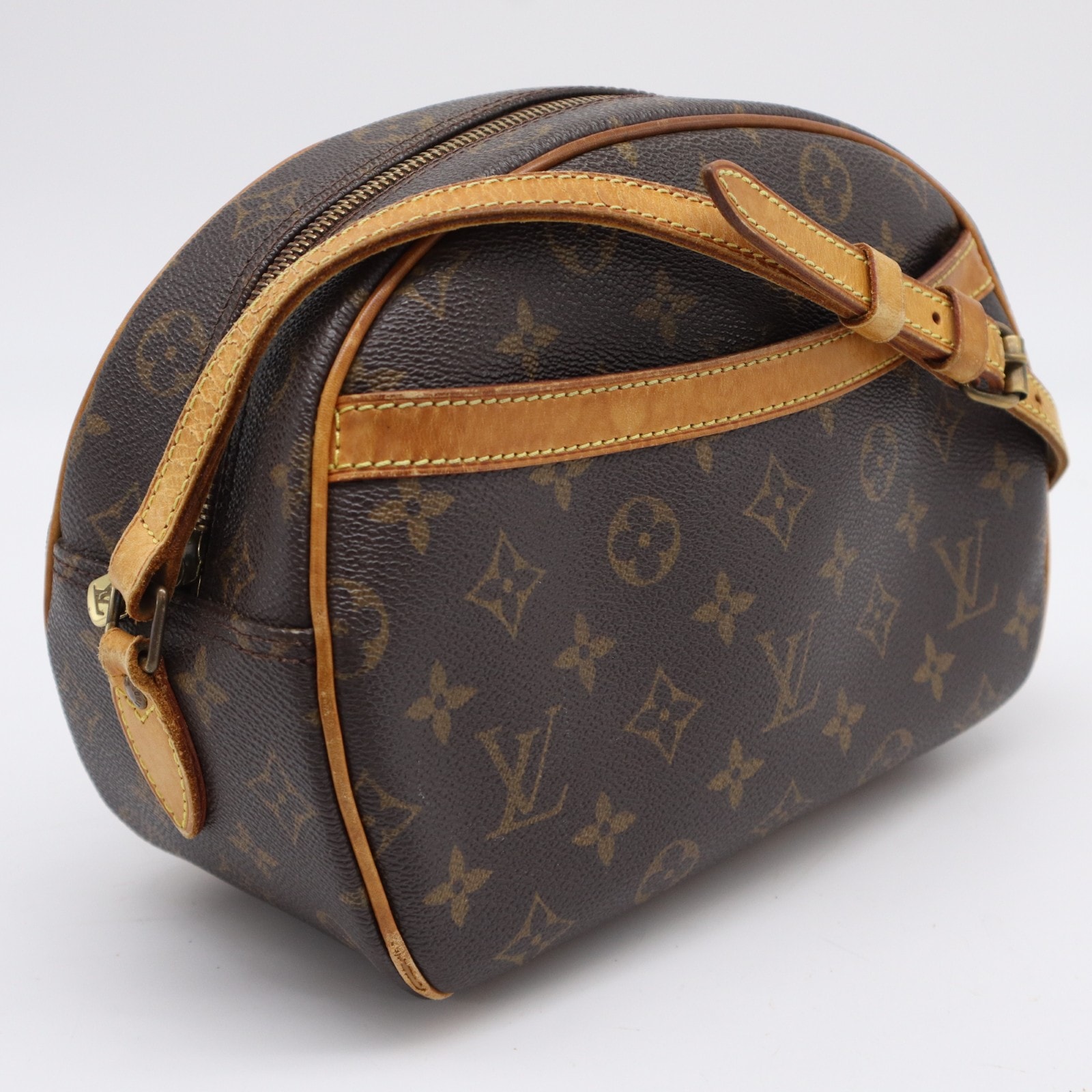 LOUIS VUITTON ルイ・ヴィトン モノグラム ブロワ M51221 ショルダーバッグ ブラウン コーティングキャンバス レザー レディース