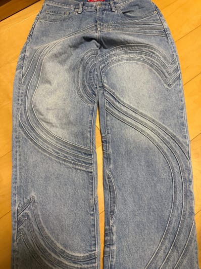 Supreme S Logo Loose Fit Jean "Washed Blue"