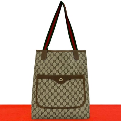 GUCCI グッチ シェリーライン GG ロゴ 金具 PVC レザー トートバッグ ブラウン
30628