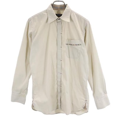 BURBERRY BLACK LABEL バーバリーブラックレーベル 三陽商会 長袖 シャツ 1 ベージュ系 ロゴ刺_