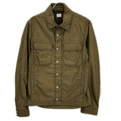 シーピーカンパニー 14SCPUC01871 カーキ ナイロン ジップアップ ジャケット 50
