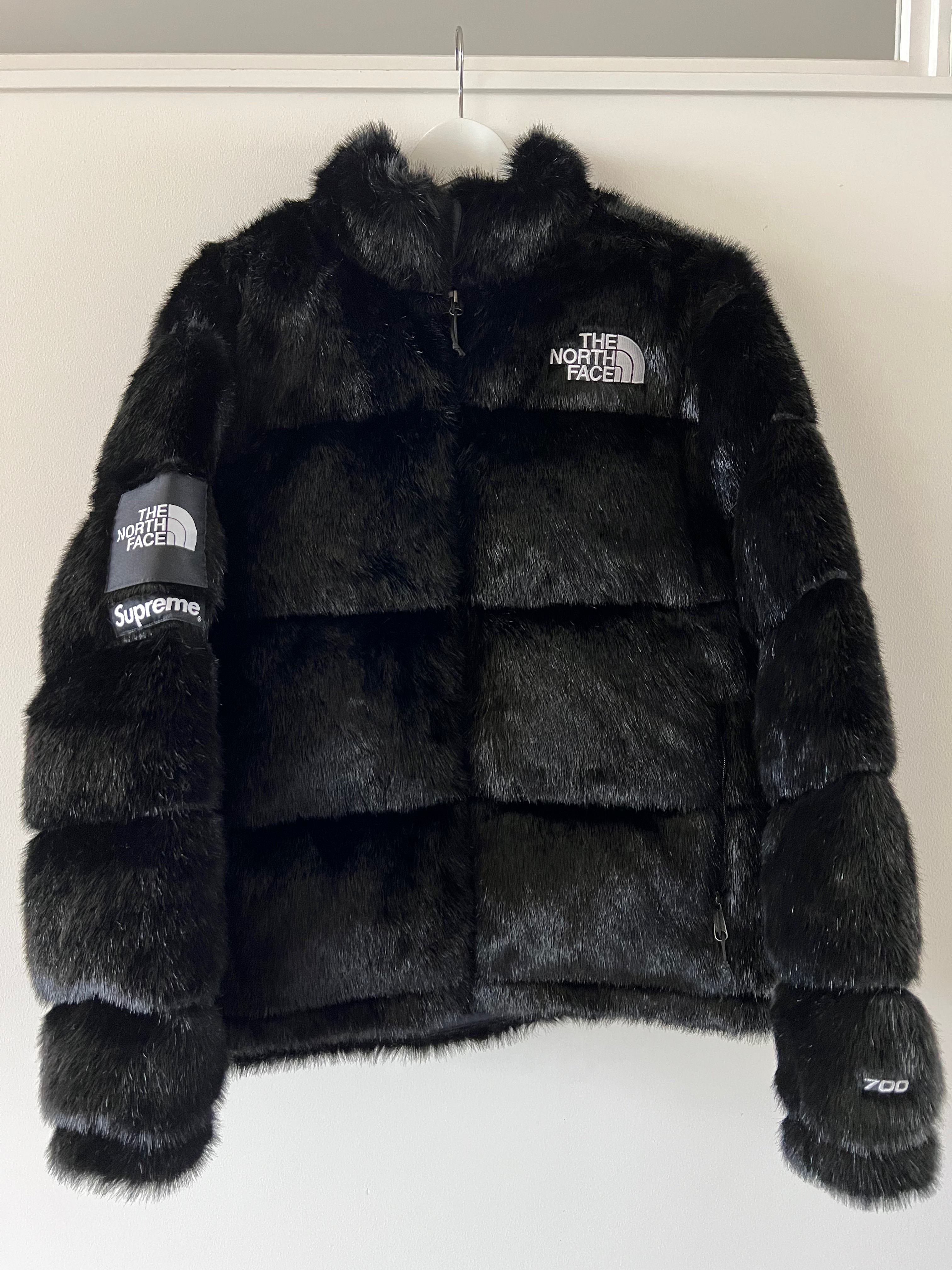 Supreme x The North Face Faux Fur Nuptse Jacket "Black"
