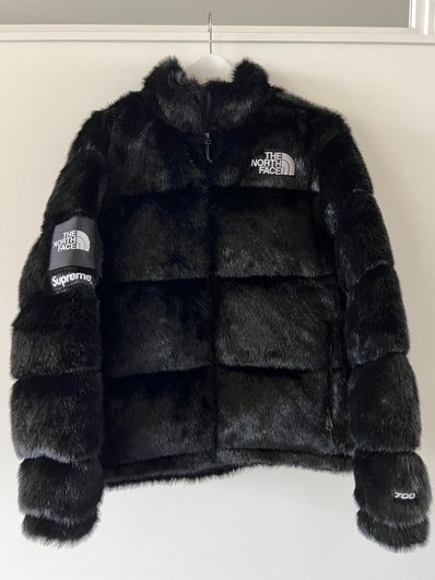 Supreme x The North Face Faux Fur Nuptse Jacket "Black"