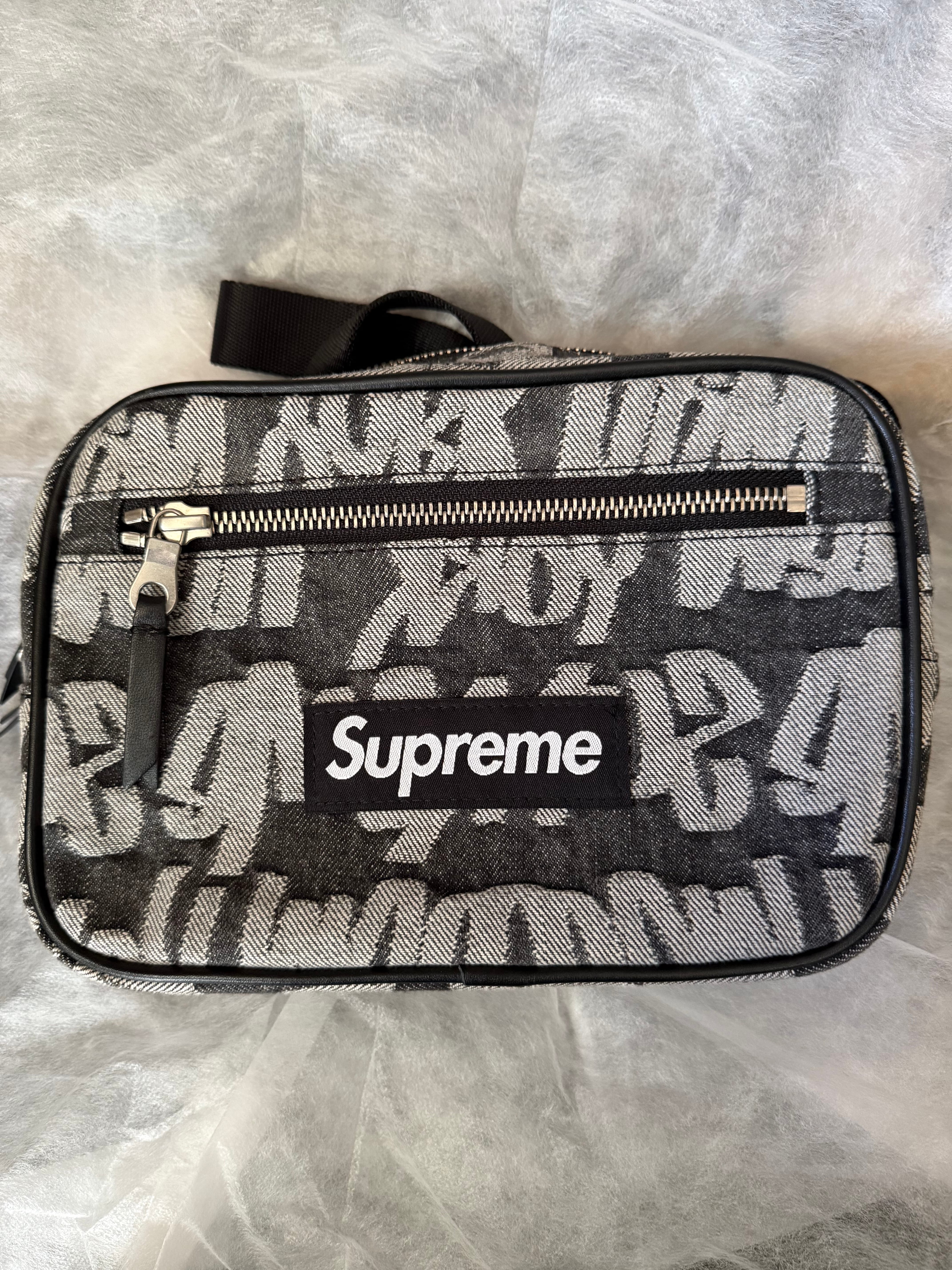 Supreme Fat Tip Jacquard Denim Waist Bag 