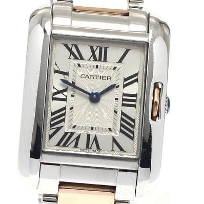 カルティエ タンクアングレーズSM W5310019 レディース 【中古】