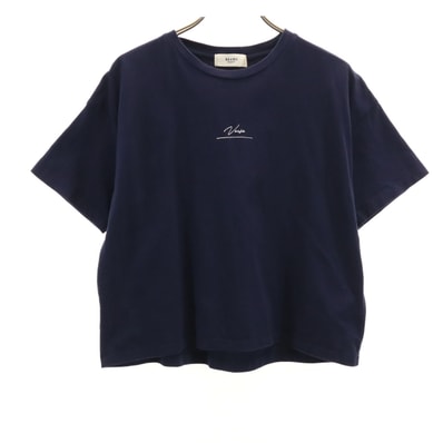 BEAMS HEART ビームスハート 半袖 クロップド Tシャツ ネイビー