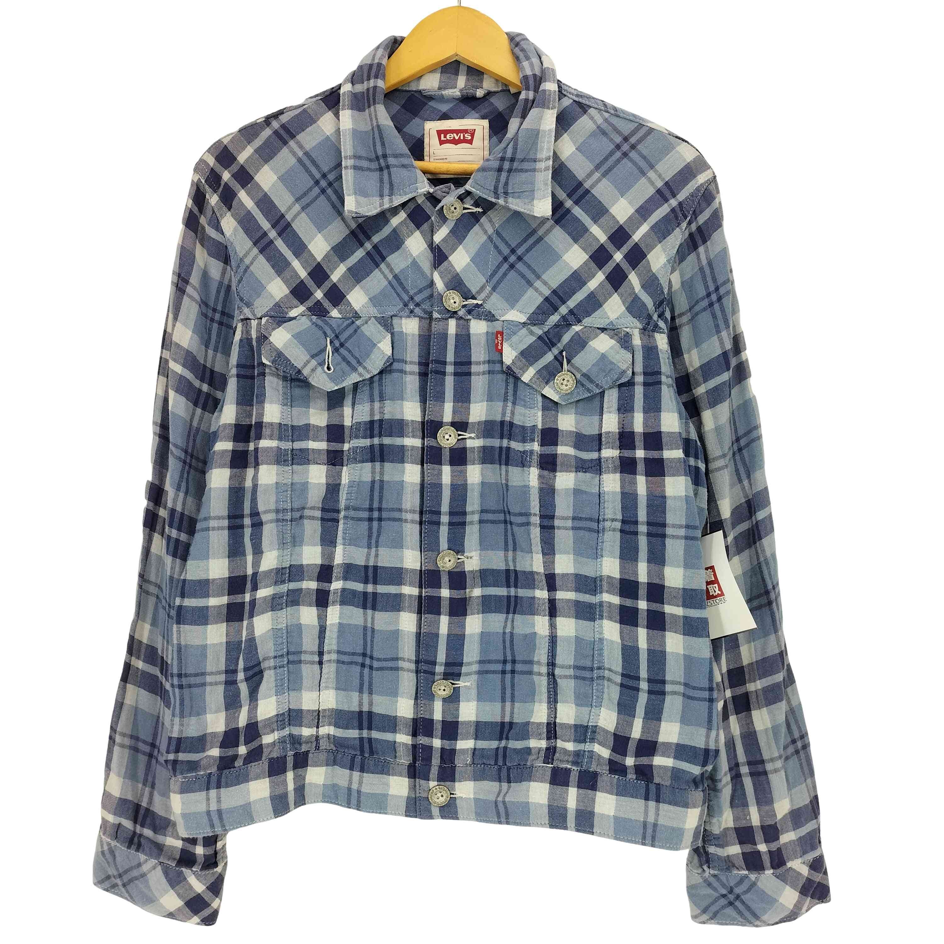 STANDARD FIT フラップポケット コットン チェック シャツ 3rd トラッカージャケット【1143688658091】