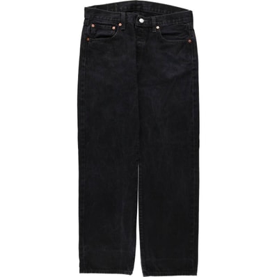 古着 リーバイス Levi's 501 ブラックデニム ストレートデニムパンツ メンズw33相当/eaa649602