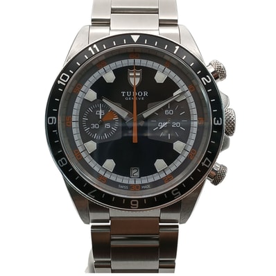 TUDOR チュードル ヘリテージ クロノグラフ 41mm 腕時計 70330N ステンレススチール シルバー メンズ【中古】