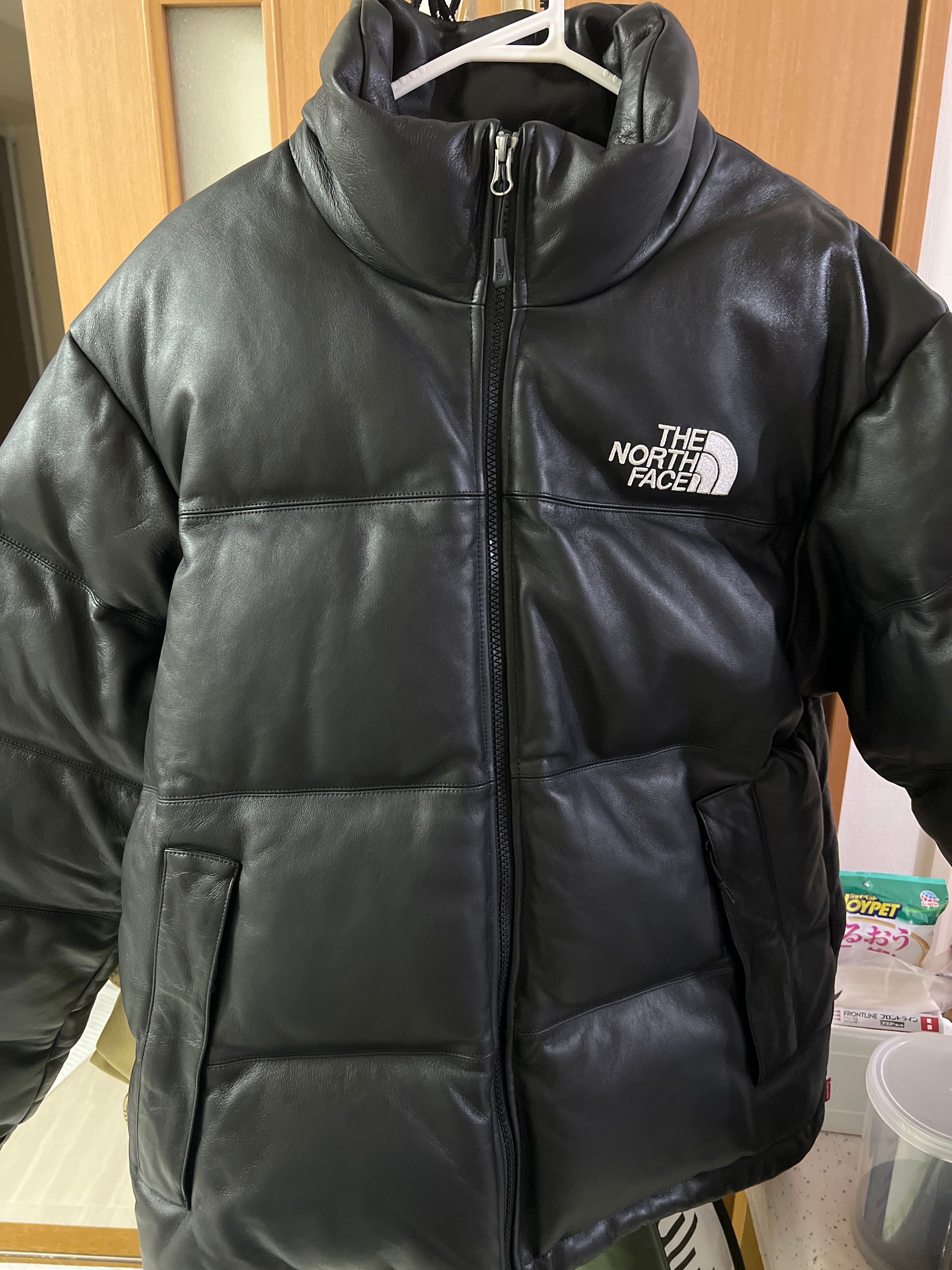 Supreme x The North Face Leather Nuptse Jacket "Black"