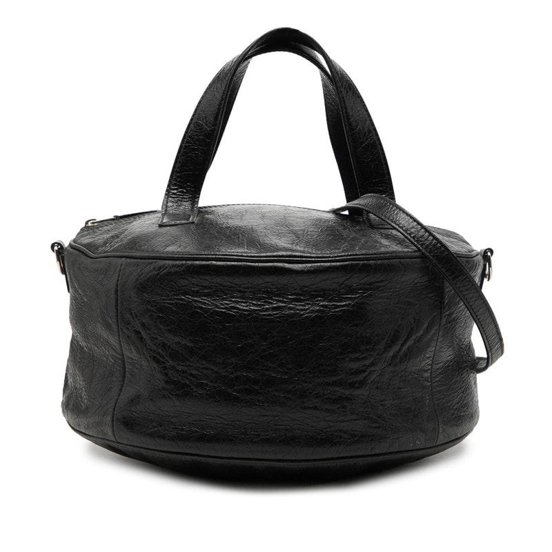 バレンシアガ エアホーボー ハンドバッグ ショルダーバッグ 2WAY 466844 ブラック レザー レディース BALENCIAGA 【中古】