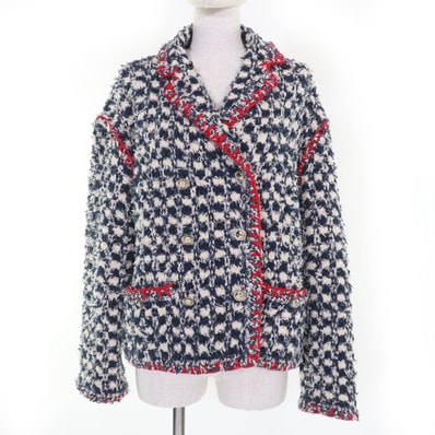 極美品 シャネル
ジャケット ネイビー系 レディース 36 P70340K10023