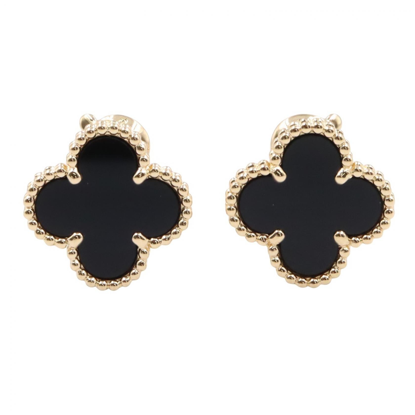 ヴァンクリーフ&アーペル Van Cleef & Arpels ヴィンテージアルハンブラ オニキス ピアス ピアス ジュエリー K18(イエローゴールド) オニキス レディース ゴールド系 / ブラック系 VCARA44200 【中古】