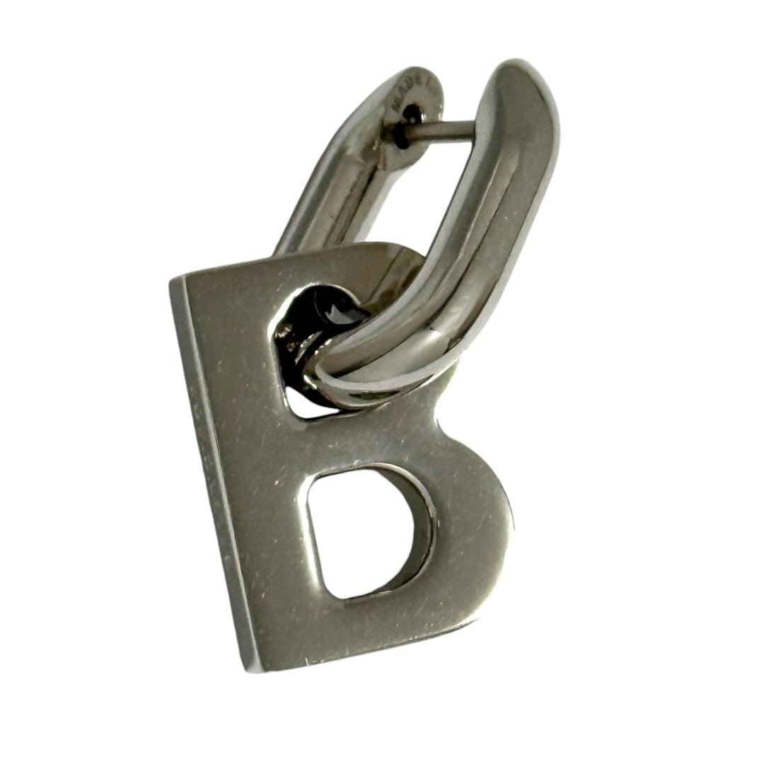 バレンシアガ メンズ レディース ピアス 片耳 1個のみ  B チェーン XS