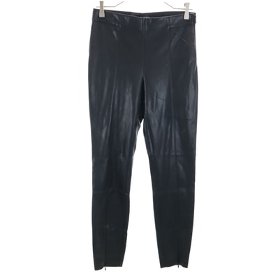 ZARA ザラ レザーライク パンツ M ブラック