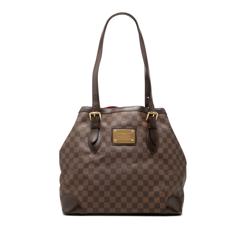 ルイ ヴィトン ダミエ ハムステッド GM ショルダーバッグ N51203 ブラウン PVC レザー レディース LOUIS VUITTON 【中古】