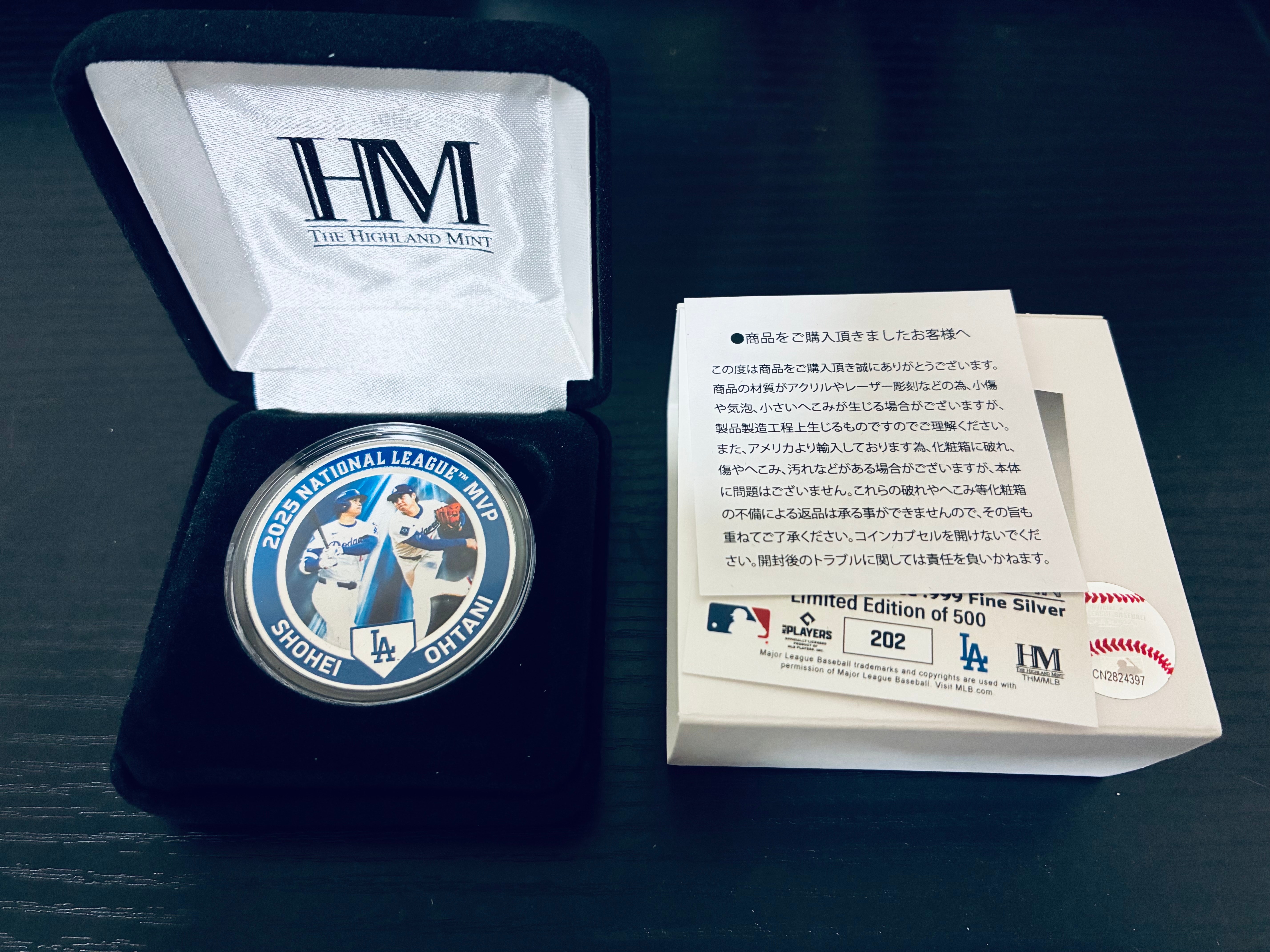 MLB Shohei Ohtani MVP Commemorative Pure Silver Goods "-"