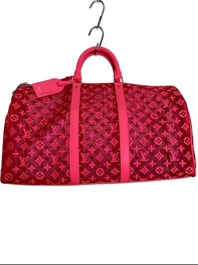 Louis Vuitton Monogram See through Keepall Bandouliere 50 "Pink"