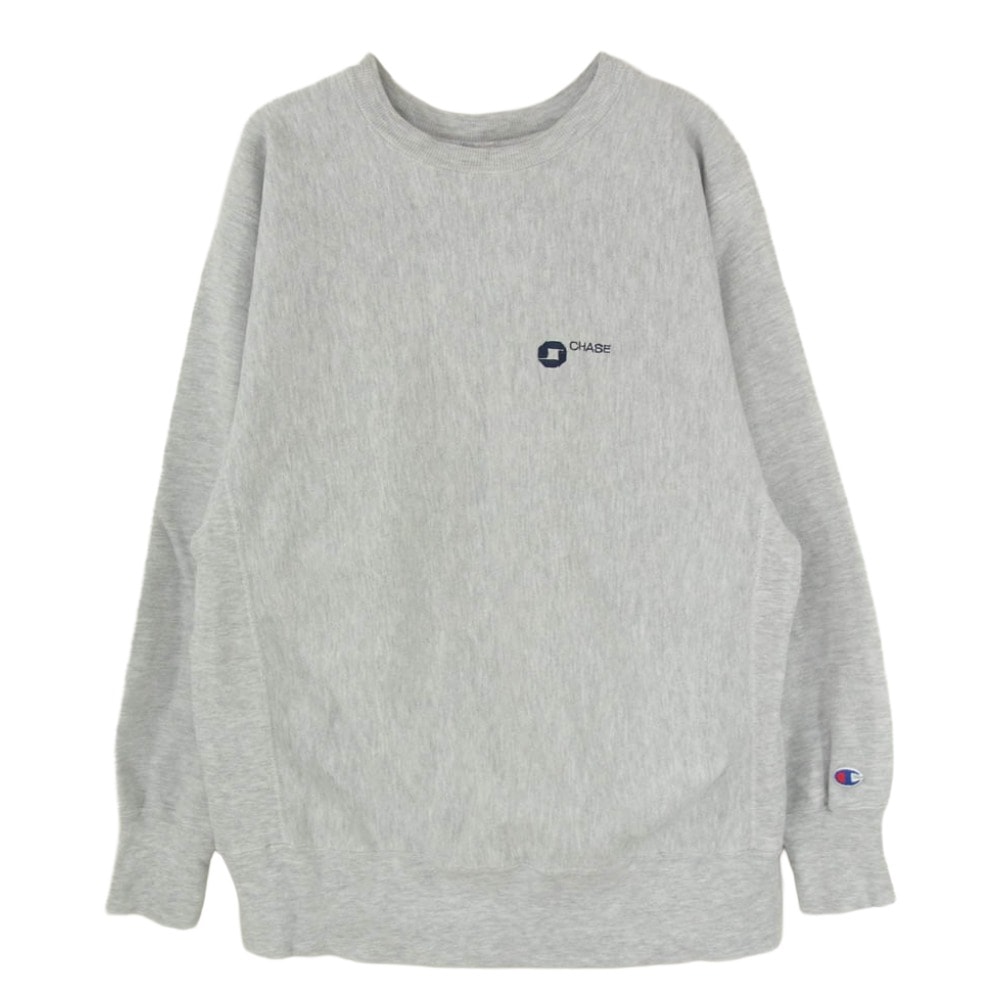 Champion チャンピオン 90s Reverse Weave リバース ウィーブ CHASE 刺繍タグ トレーナー スウェット グレー系 L【中古】