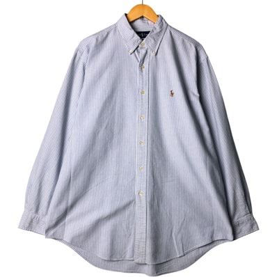 古着 ラルフローレン Ralph Lauren YARMOUTH 長袖 ボタンダウンストライプシャツ メンズL相当/eaa568438