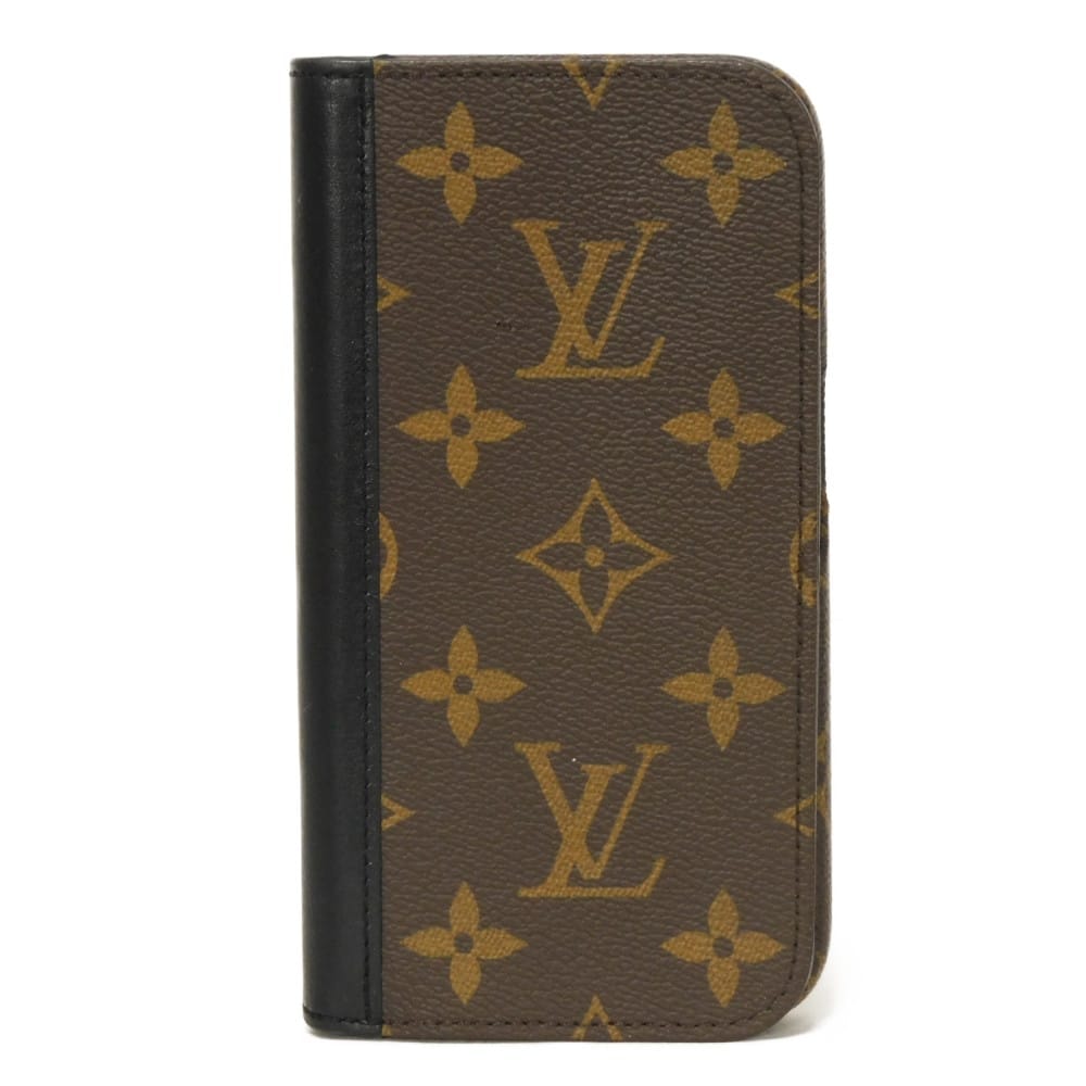 LOUIS VUITTON ルイ・ヴィトン iPhone 15 Pro フォリオ 現行 LVロゴ フラワー マロン ブラウン ブラック 二つ折り 手帳型 日本限定 モノグラム ノワール スマホケース M82891