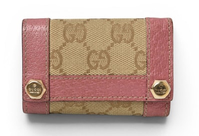 グッチ キーケース/キーホルダー GUCCI 6連 GG柄 ピンク/GGキャンバス 154164 レディース【中古】