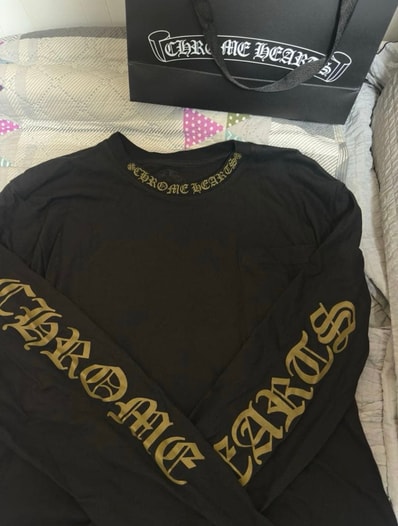 Chrome Hearts Army Green Neck Logo L/S T-Shirt "Black/Army Green"