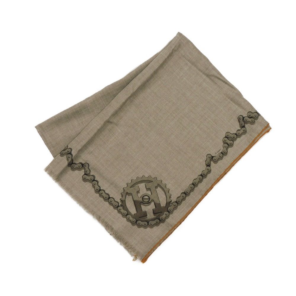 未使用に近い】HERMES シュヴァル デシェネ レクタングル ストール H  