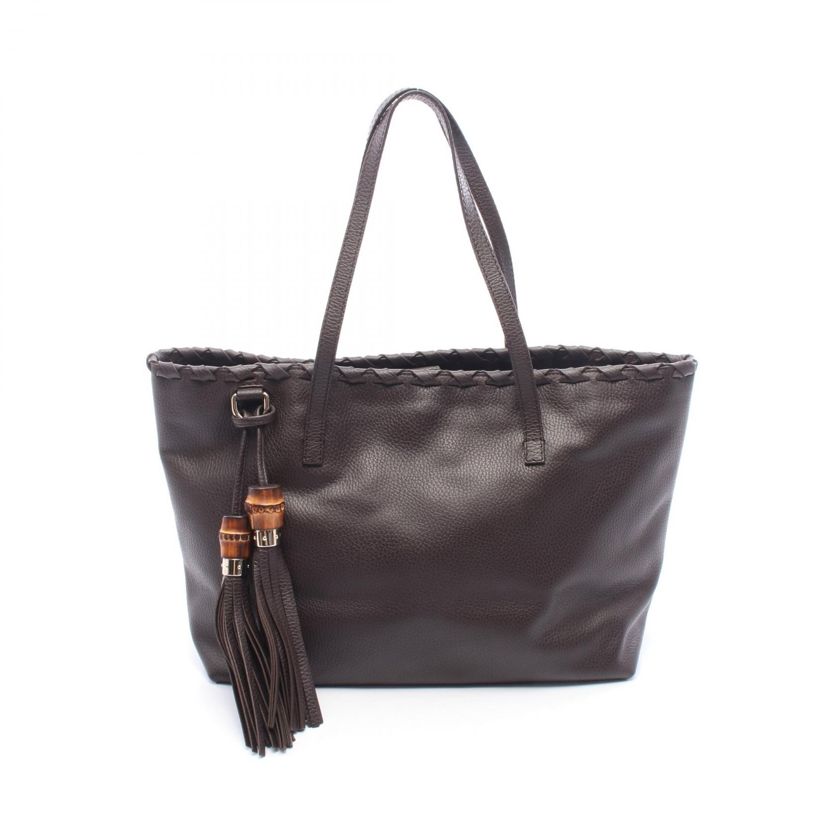 グッチ GUCCI バンブー トートバッグ バッグ レザー レディース ブラウン系 354665 【中古】