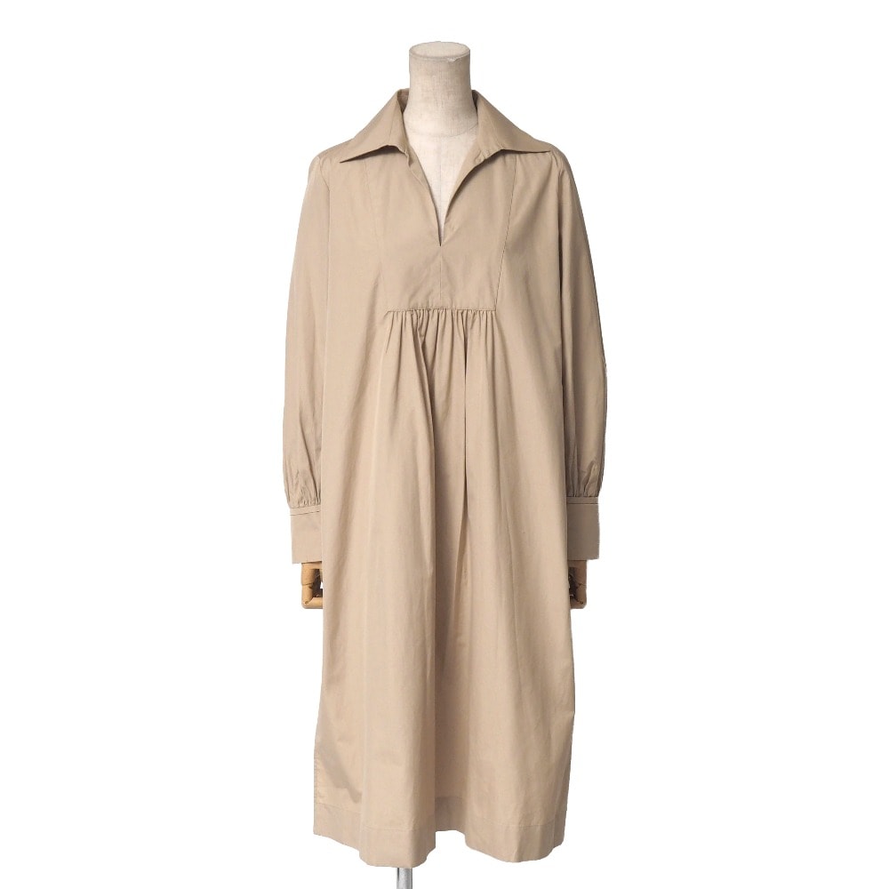 MAX MARA マックスマーラ ワンピース サイズ34 スキッパー ギャザー フレアワンピ―ス ブランド古着【中古】20260121/RA7263