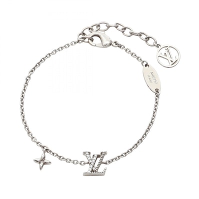 ルイ・ヴィトン LOUIS VUITTON LVアイコニック ブレスレット アクセサリー ステンレススチール ラインストーン シルバー レディース シルバー系 【中古】