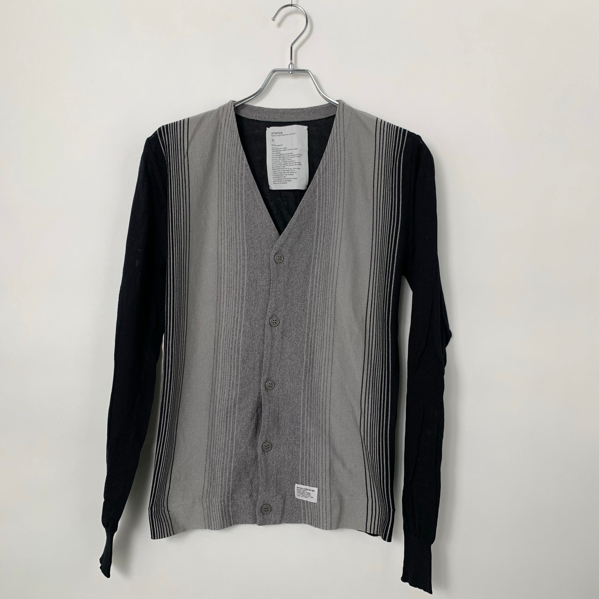 WTAPS CORP / CARDIGAN. COTTON Gray/Black