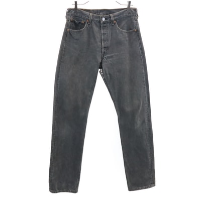 Levi's リーバイス 90s 96年 501 USA製 オールド 後染め ブラック デニムパンツ W32 チャコールグレー ジーンズ
